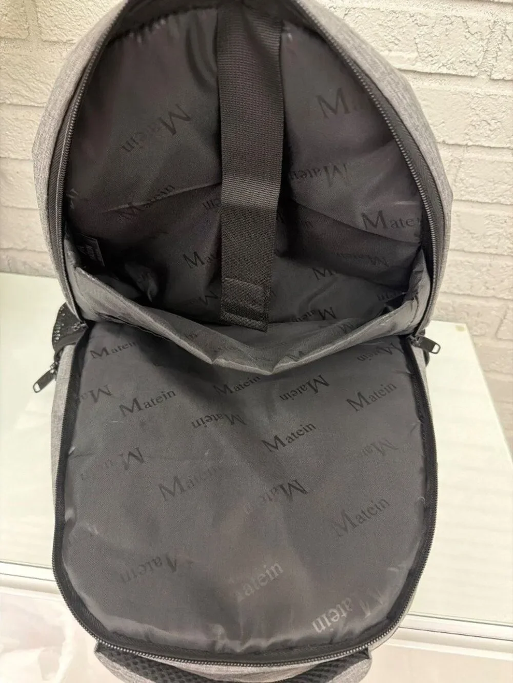 Matein Gray Anti-Theft Slim Travel Laptop Backpack